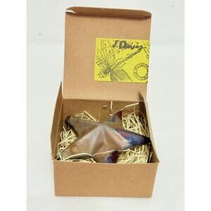 J. Davis  Multicolored Metallic Iridescent Handmade Star  3x3 Inch